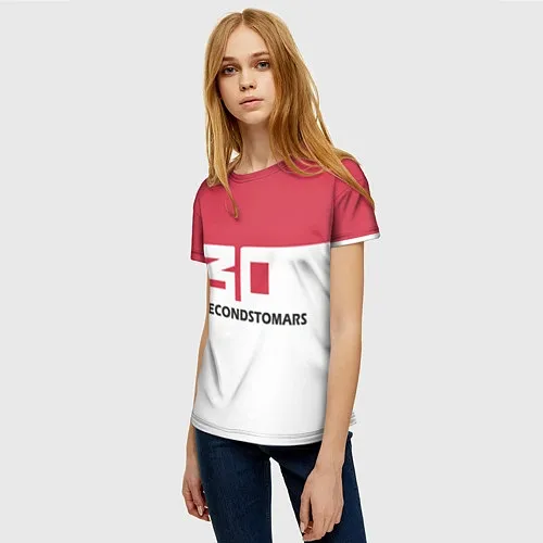 Женские 3D-футболки 30 Seconds to Mars