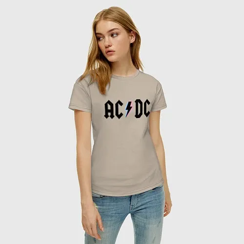 Женские хлопковые футболки AC/DC