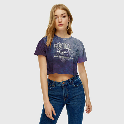 Женские укороченные футболки AC/DC