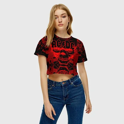 Женские укороченные футболки AC/DC