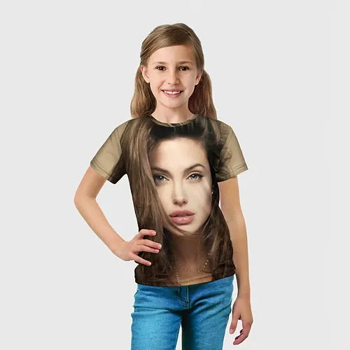 Детские 3D-футболки Анджелина Джоли