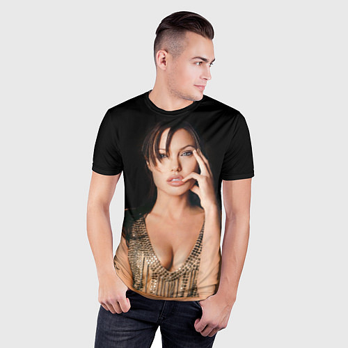 Мужские 3D-футболки Анджелина Джоли