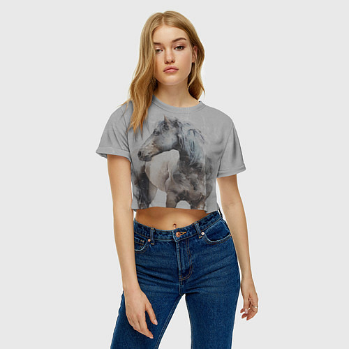 Женские укороченные футболки с животными