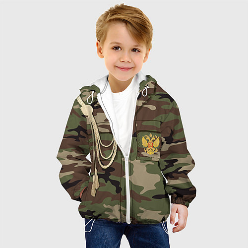 Армейские детские куртки с капюшоном