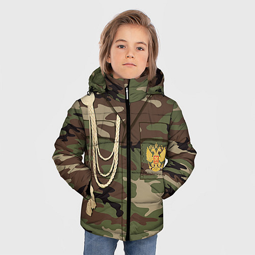 Армейские детские куртки с капюшоном
