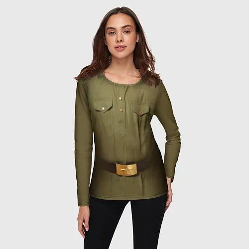Армейские женские футболки с рукавом