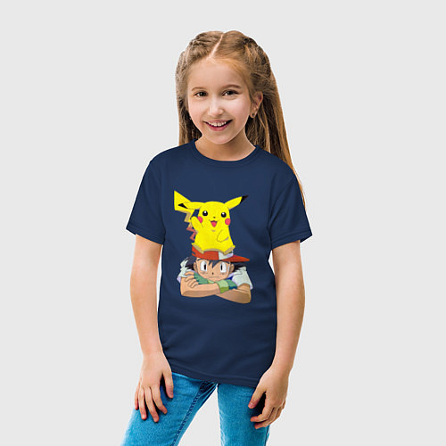 Детские хлопковые футболки Эш Кетчум