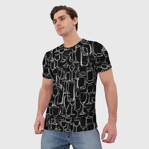 Мужские 3D-футболки для бармена