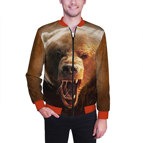 Мужские куртки-бомберы с медведями