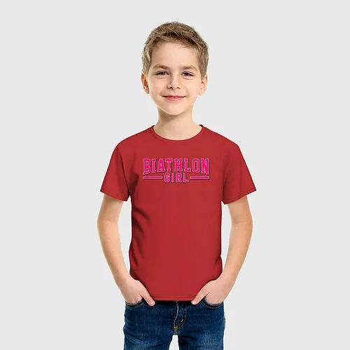 Детские хлопковые футболки для биатлона