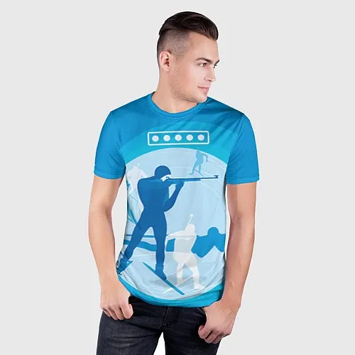 Мужские 3D-футболки для биатлона