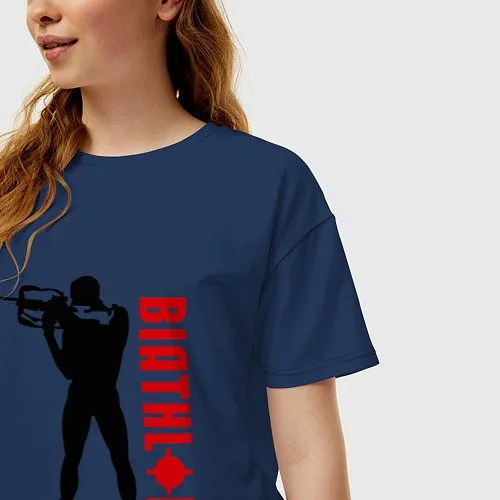Женские хлопковые футболки для биатлона