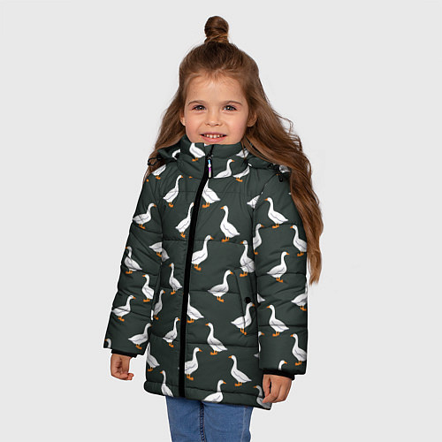 Детские зимние куртки с птицами