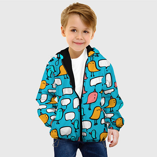 Детские куртки с капюшоном с птицами