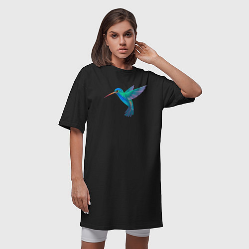 Женские длинные футболки с птицами