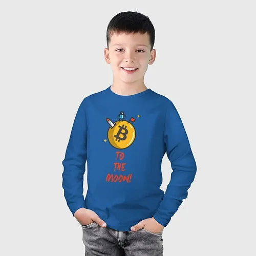 Детские хлопковые лонгсливы Bitcoin