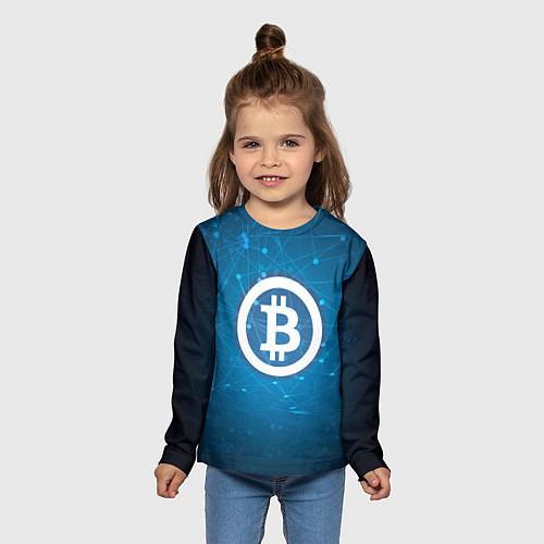 Детские футболки с рукавом Bitcoin