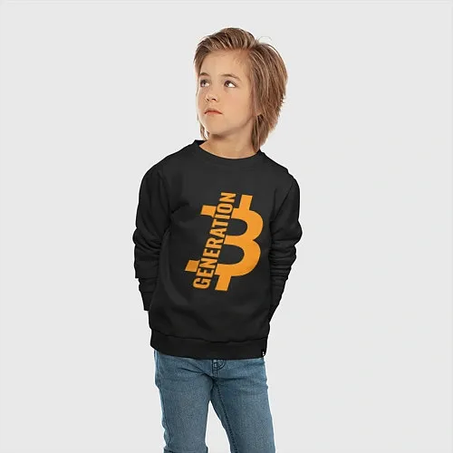 Детские хлопковые свитшоты Bitcoin
