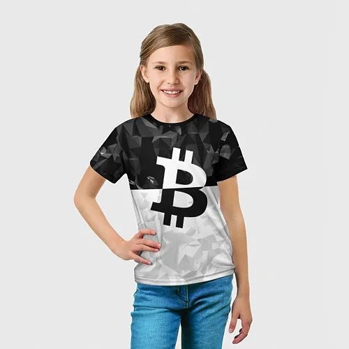 Детские 3D-футболки Bitcoin