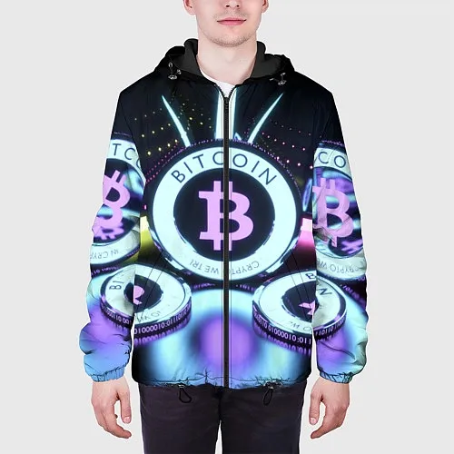 Мужские куртки с капюшоном Bitcoin