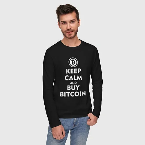 Мужские футболки с рукавом Bitcoin