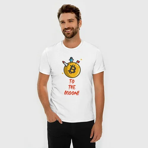 Мужские приталенные футболки Bitcoin