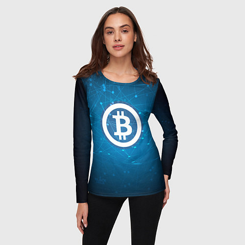 Женские Лонгсливы полноцветные Bitcoin