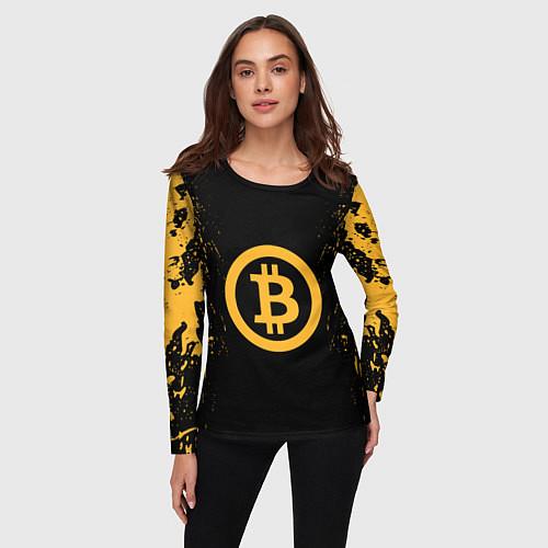Женские футболки с рукавом Bitcoin