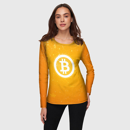 Женские футболки с рукавом Bitcoin