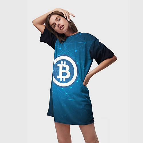 Женские 3D-футболки Bitcoin