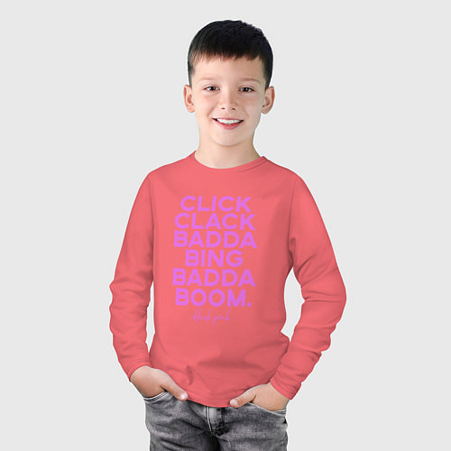 Детские футболки с рукавом Black Pink