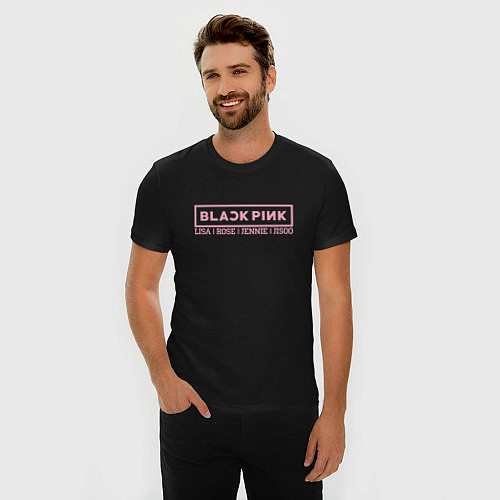 Мужские приталенные футболки Black Pink