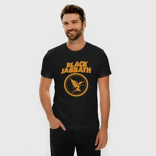 Мужские приталенные футболки Black Sabbath