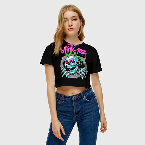 Женские укороченные футболки Blink-182