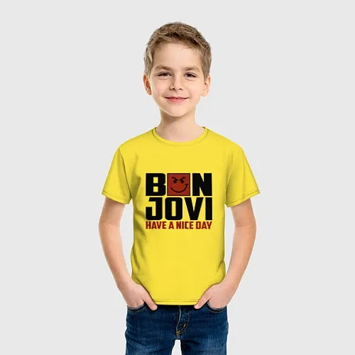 Детские хлопковые футболки Bon Jovi