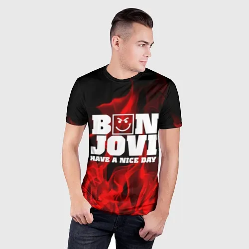 Мужские 3D-футболки Bon Jovi