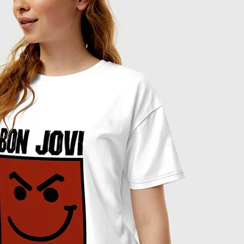 Женские футболки оверсайз Bon Jovi