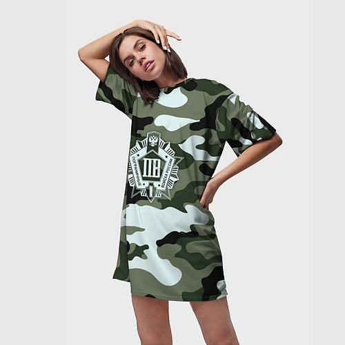 Женские длинные футболки пограничных войск