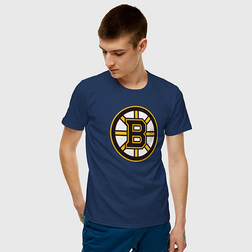 Мужские хлопковые футболки Бостон Брюинз