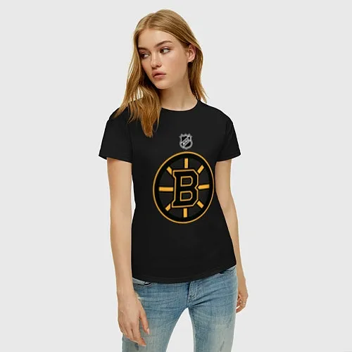 Женские хлопковые футболки Бостон Брюинз