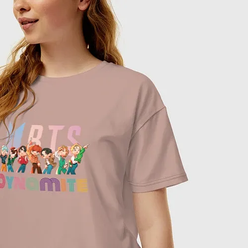 Женские футболки оверсайз BTS