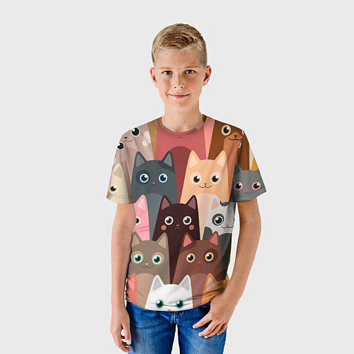 Детские 3D-футболки с котами и кошками
