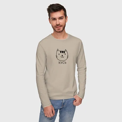 Мужские футболки с рукавом с котами и кошками