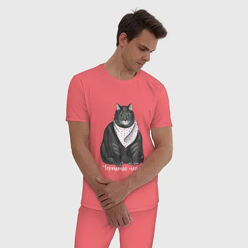 Мужские пижамы с котами и кошками