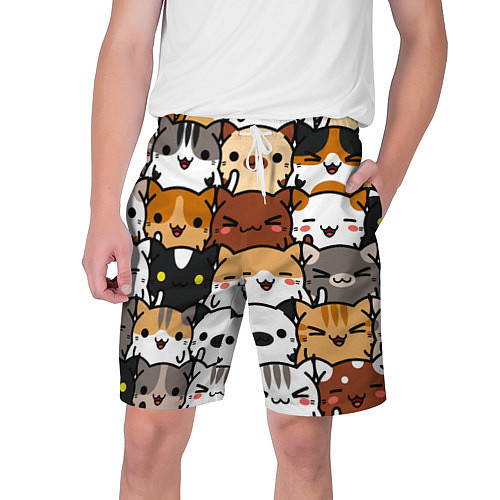 Мужские шорты с котами и кошками