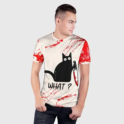 Мужские 3D-футболки с котами и кошками