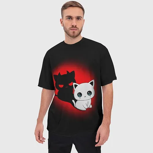 Мужские футболки с котами и кошками