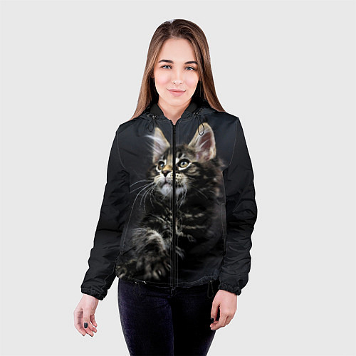 Женские демисезонные куртки с котами и кошками