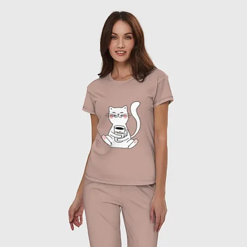 Женские пижамы с котами и кошками