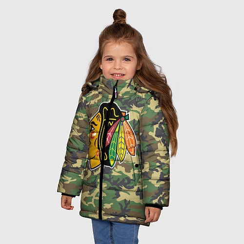 Детские зимние куртки Чикаго Блэкхокс